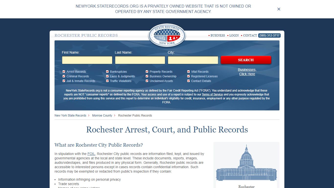 Rochester Arrest and Public Records | New York.StateRecords.org